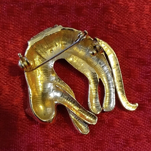 Jaguar Goldtone Brooch Pin Cat Tail Moves - Picture 2 of 4